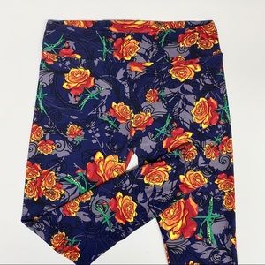 LuLaRoe Leggings, Floral Print, Tall & Curvy